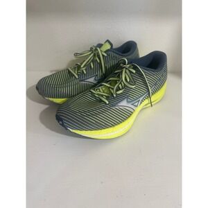 Mizuno Wave Prophecy 9 Women Running Shoes Neon Yellow Navy‎ Blue Size 8.5